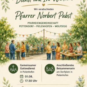 Plakat für den Abschied von Pfarrer Pabst