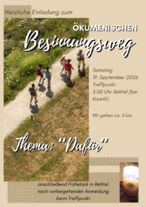 Plakat Besinnungsweg am 19.09. 